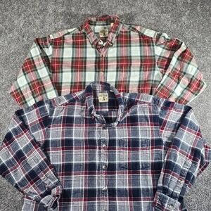 Lot of 2 RedHead Flannel Shirt Mens 2XLT Multicolor Plaid Shaket heavyweight